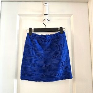 Asos Blue Textured Miniskirt 2